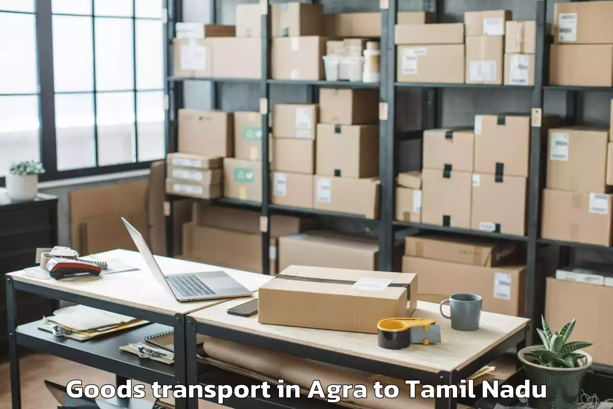 Comprehensive Agra to Abhilashi University Karaikudi Goods Transport